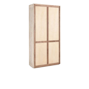 Bradley Solid Oak Tall Cabinet - Coastal White