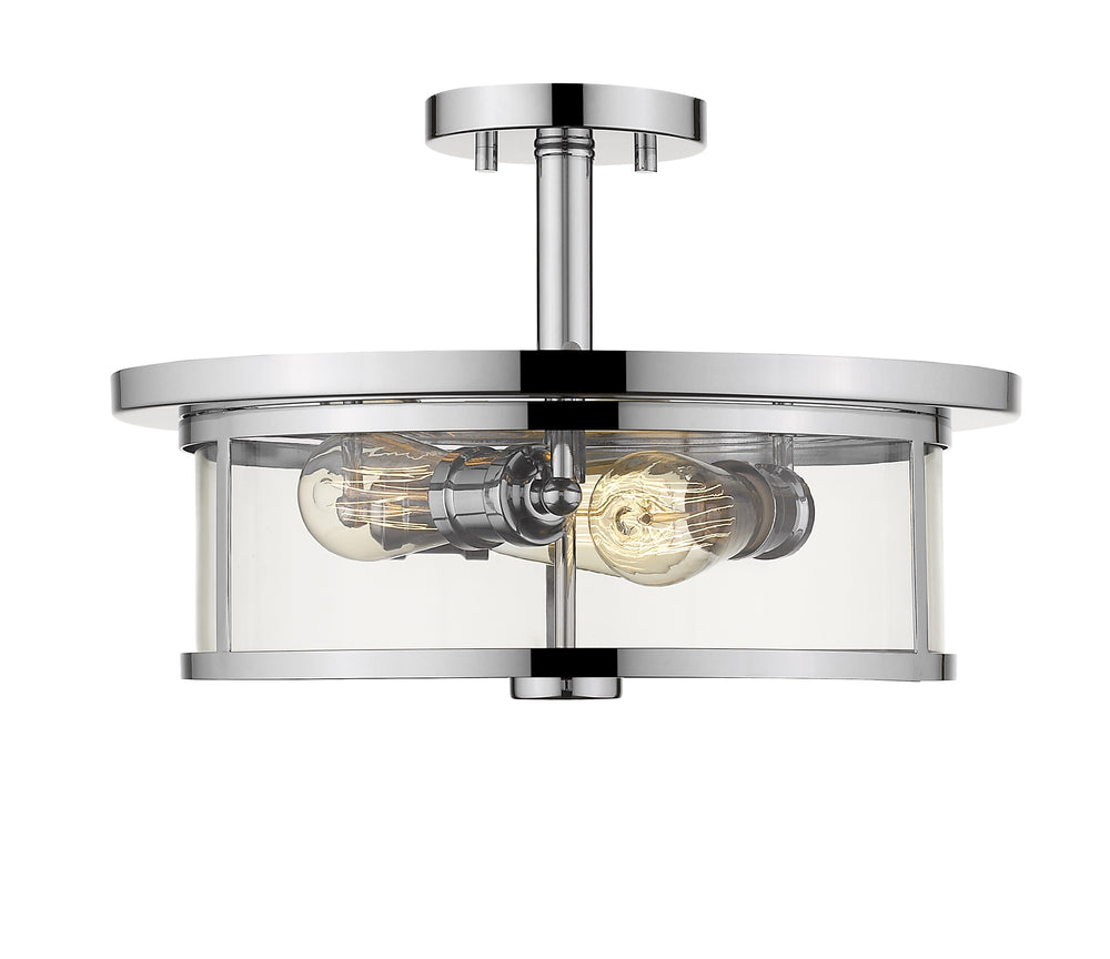 Savannah 3 Light Semi Flush Mount in Chrome Finish