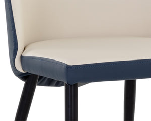 KLINE DINING CHAIR - DILLON CREAM / DILLON THUNDER