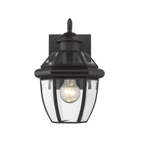 Westover 1 Light Outdoor Wall Sconce in Black Finish