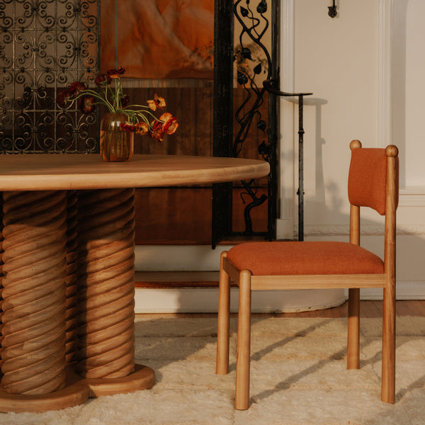 Moe's Villetta Dining Chair Set of 2 in Deep Pink