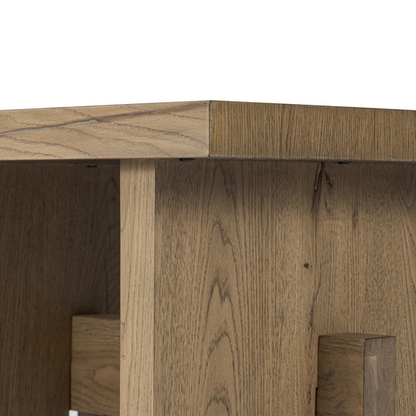 Isaac End Table In Rubbed Light Oak Veneer