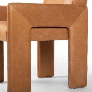 Amur Dining Armchair in Palermo Cognac