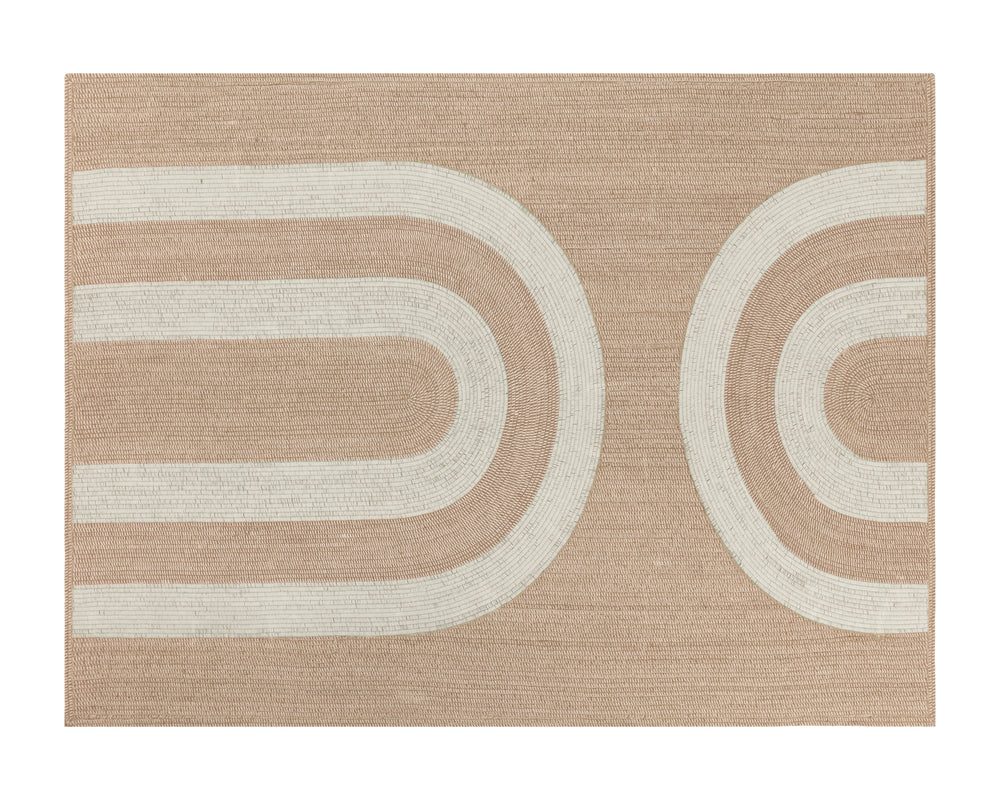 DERBY HAND-WOVEN RUG - SAND / CREAM - 9' X 12'