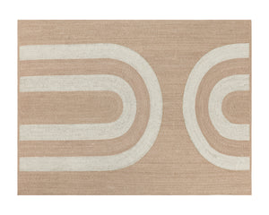 DERBY HAND-WOVEN RUG - SAND / CREAM - 9' X 12'