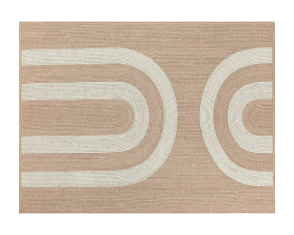 DERBY HAND-WOVEN RUG - SAND / CREAM - 9' X 12'