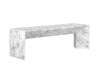NOMAD BENCH - MARBLE LOOK - WHITE