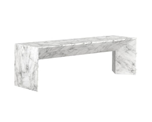 NOMAD BENCH - MARBLE LOOK - WHITE