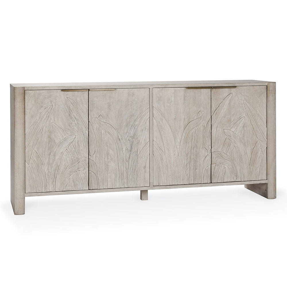 Ledro Solid Wood 4-Drawer Cabinet in Cream