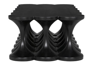 Jericho Mahogany Coffee Table in Hand-Rubbed Black