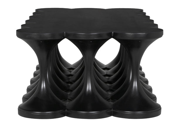 Jericho Mahogany Coffee Table in Hand-Rubbed Black