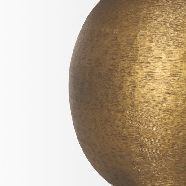 Sadiyah Antiqued Gold Brushed Metal w/ Cream Shade Table Lamp