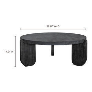 Wunder Coffee Table Black Concrete & Acacia