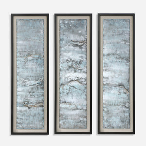 Ocean Swell Painted Metal Art, S/3, 3 Cartons