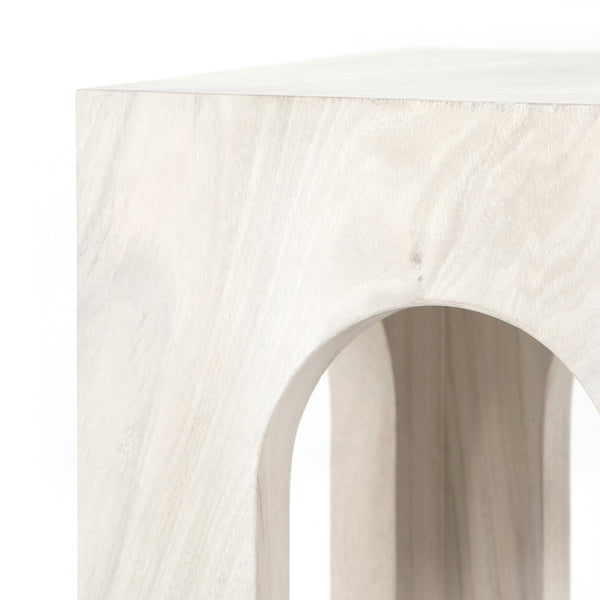 Fausto End Table In Bleached Guanacaste