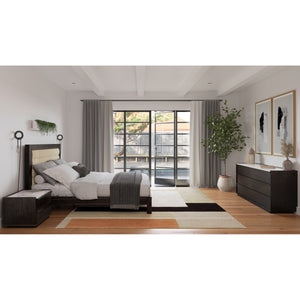 Moe's Ashcroft King Bed with Padded Headboard