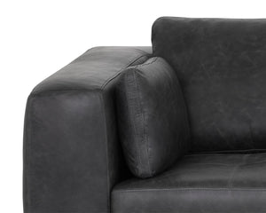 BURR SOFA - SERBIA BLACK LEATHER