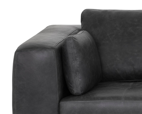 BURR SOFA - SERBIA BLACK LEATHER