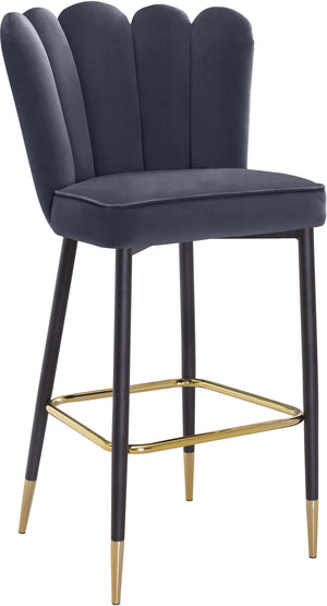 Anita Stool In Grey Velvet