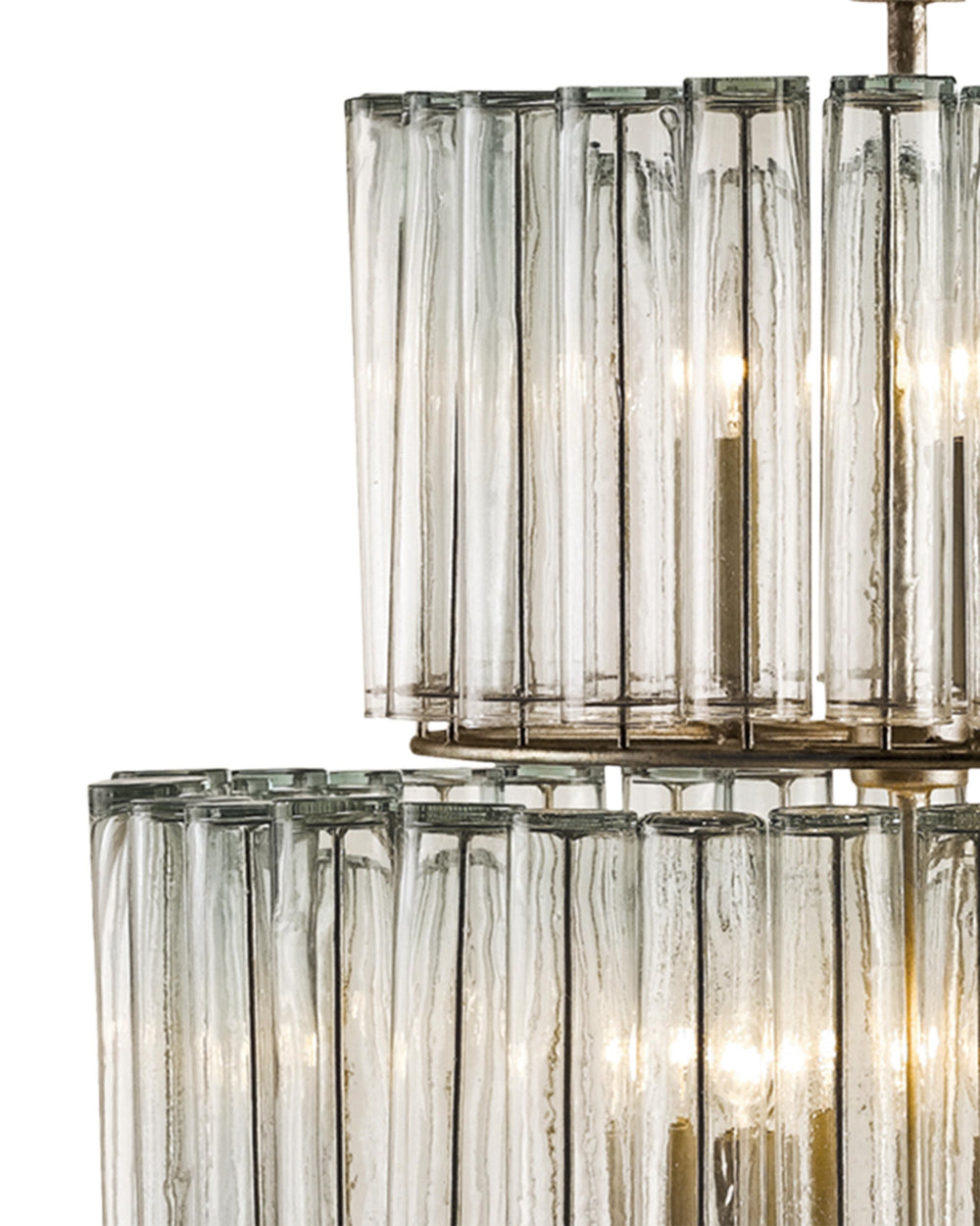 Bevilacqua Medium Chandelier In Silver Leaf