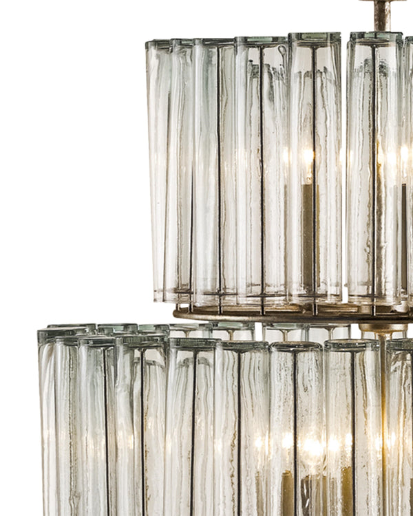 Bevilacqua Medium Chandelier In Silver Leaf