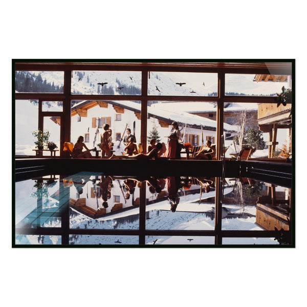Gasthof Post Pool by Slim Aarons - Black Maple Floater