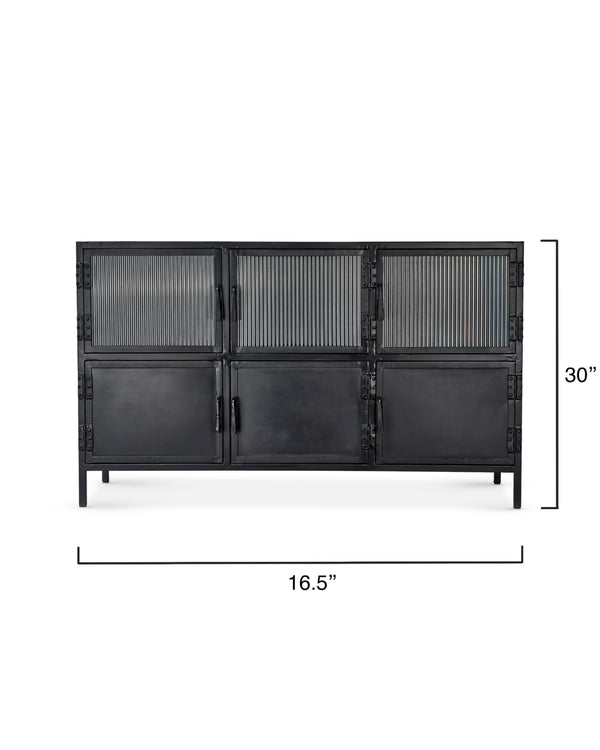  Vitrino 6 Door Iron Console