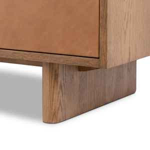 Posada Media Console In Amber Oak