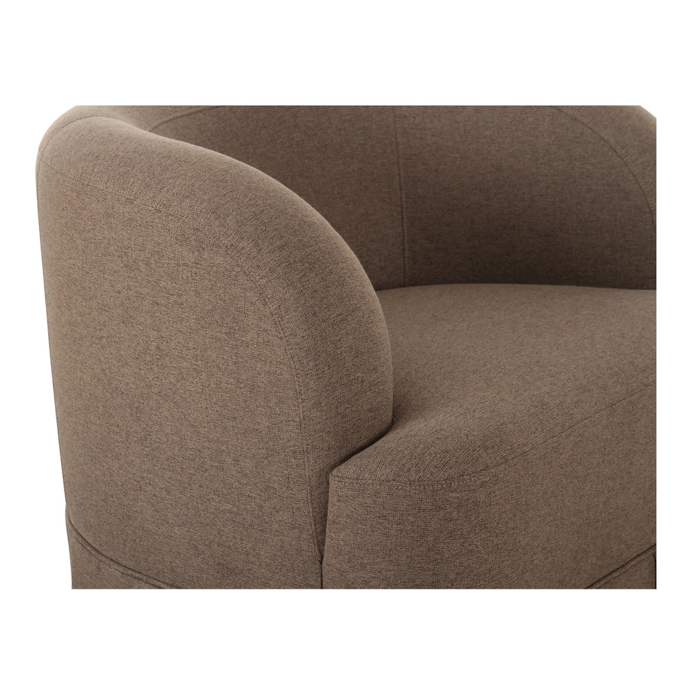 Moe's Maren Brown Swivel Chair with Pleat Base