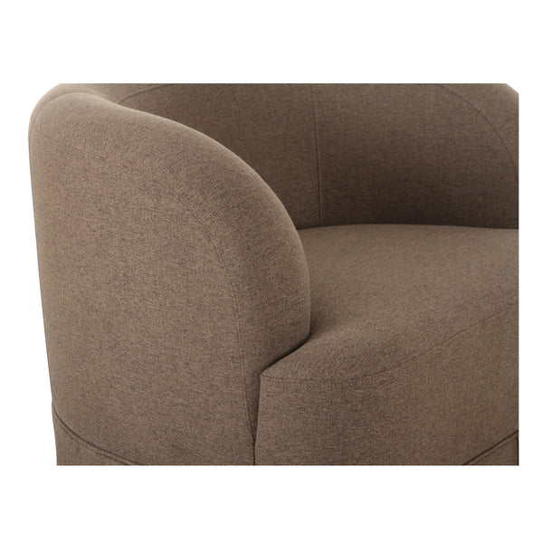 Moe's Maren Brown Swivel Chair with Pleat Base