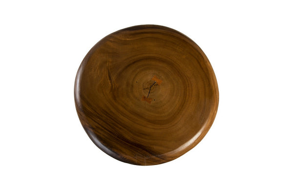 Smoothed Bar Table, Chamcha Wood, Natural, Round