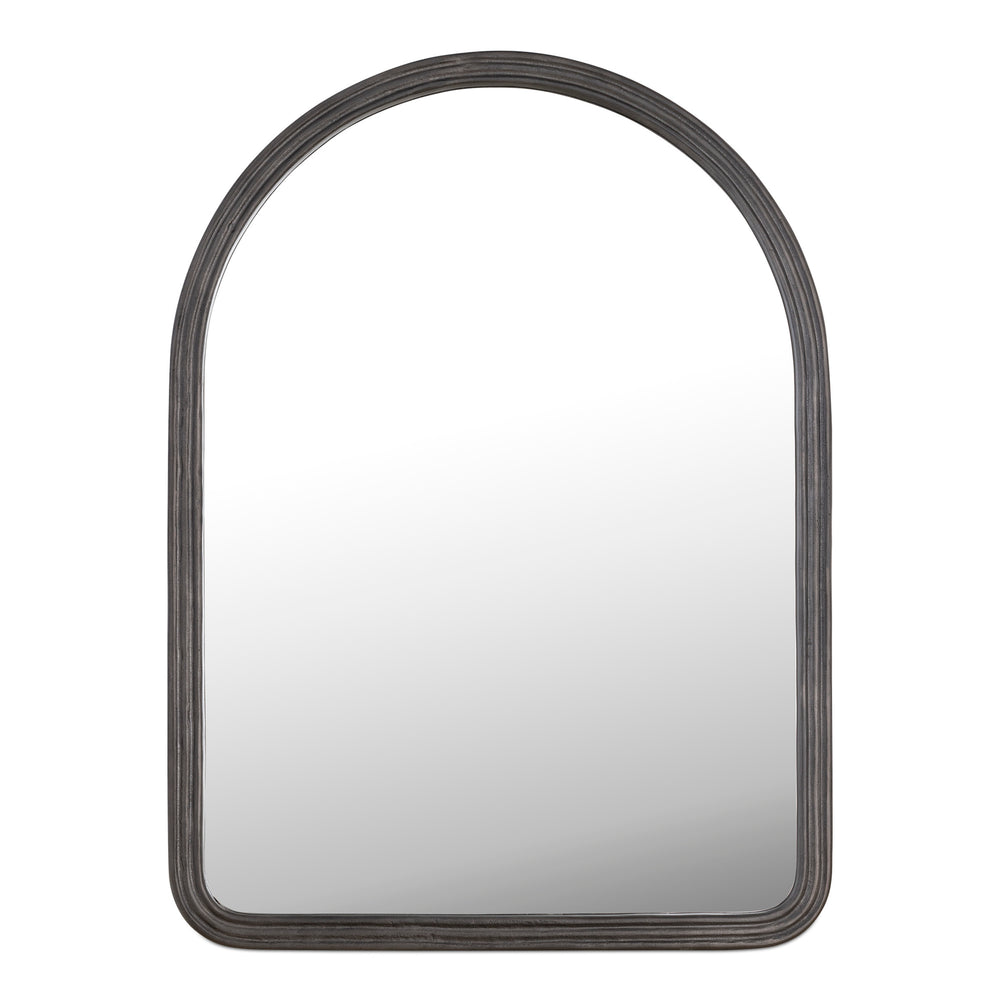 Granger Mirror Black with Channeled Detail