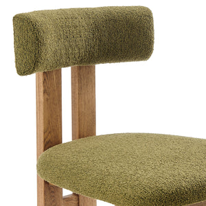 Hailey Boucle Dining Side Chair, Palladian Green