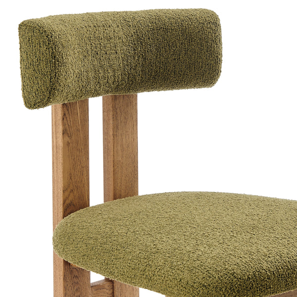 Hailey Boucle Dining Side Chair, Palladian Green