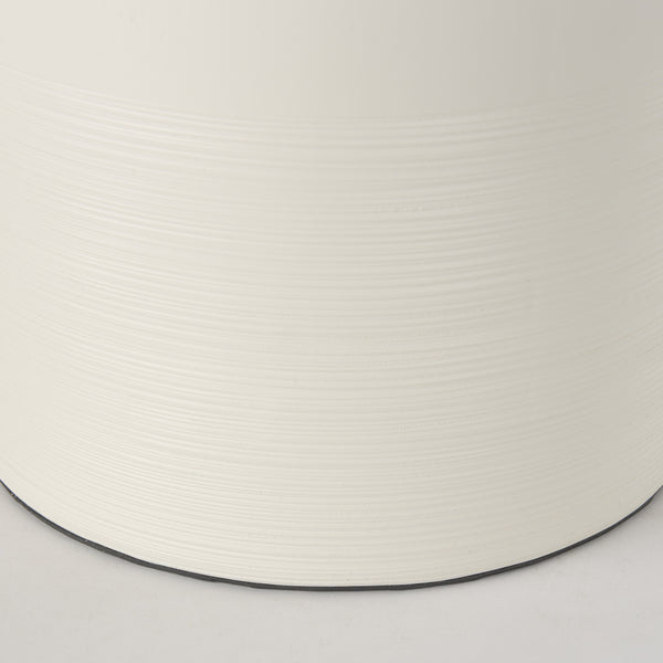 Cato 20.0L x 20.0W x 33.5H Cream Base W/White Shade Table Lamp