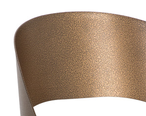 DEZIRAE COUNTER STOOL - ANTIQUE BRASS - CHARCOAL BLACK LEATHER