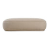 Marion Rectangular Ottoman in Beige with Recessed Base