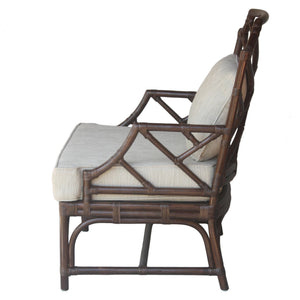 Kara Rattan Accent Arm Chair In Paloma Brown 