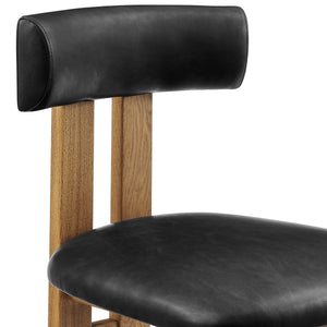Hailey Faux Leather Dining Side Chair, Casa Black