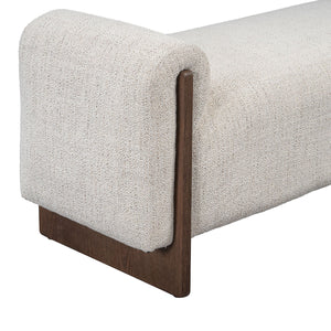 Sierra Upholstered Bench in Ash Wood - Bronzed Cocoa or Sand