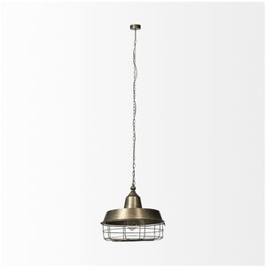 Tahla 14x 14.5 Gold Toned Metal Cage Pendant Light