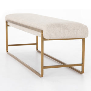 Sled Bench in Thames Cream