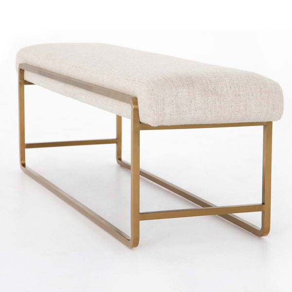 Sled Bench in Thames Cream