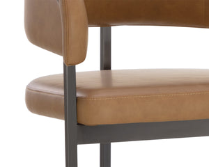 MARRIS BARSTOOL - GUNMETAL - MILLIKEN COGNAC