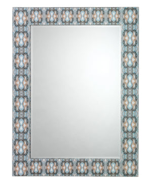 Rorschach Wall Mirror, Indigo Blue Lacquer