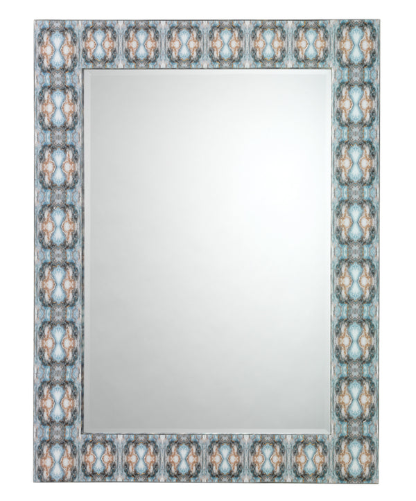 Rorschach Wall Mirror, Indigo Blue Lacquer