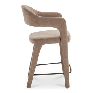 Martens Counter Stool with Barrel Back in Camel