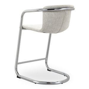 Moe's Freeman Chrome Frame Counter Stools - Blended Cream