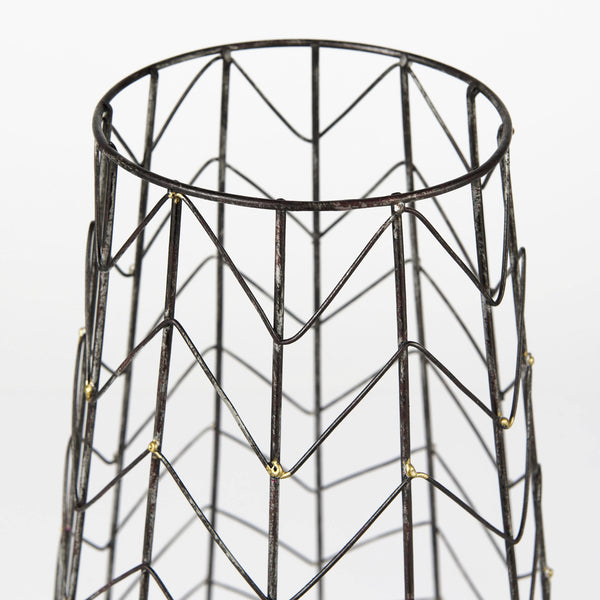 Petiole II Large Gold Toned Metal Table Candle Holder