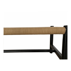 Moe's Hawthorn Large Bench Black with Woven Seat
